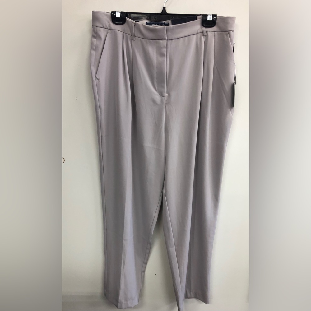 NWT J&L ATELIER HIGH WAISTED TAPERED LEGS ANKLE LENGTH VERY LIGHT LAVENDER color